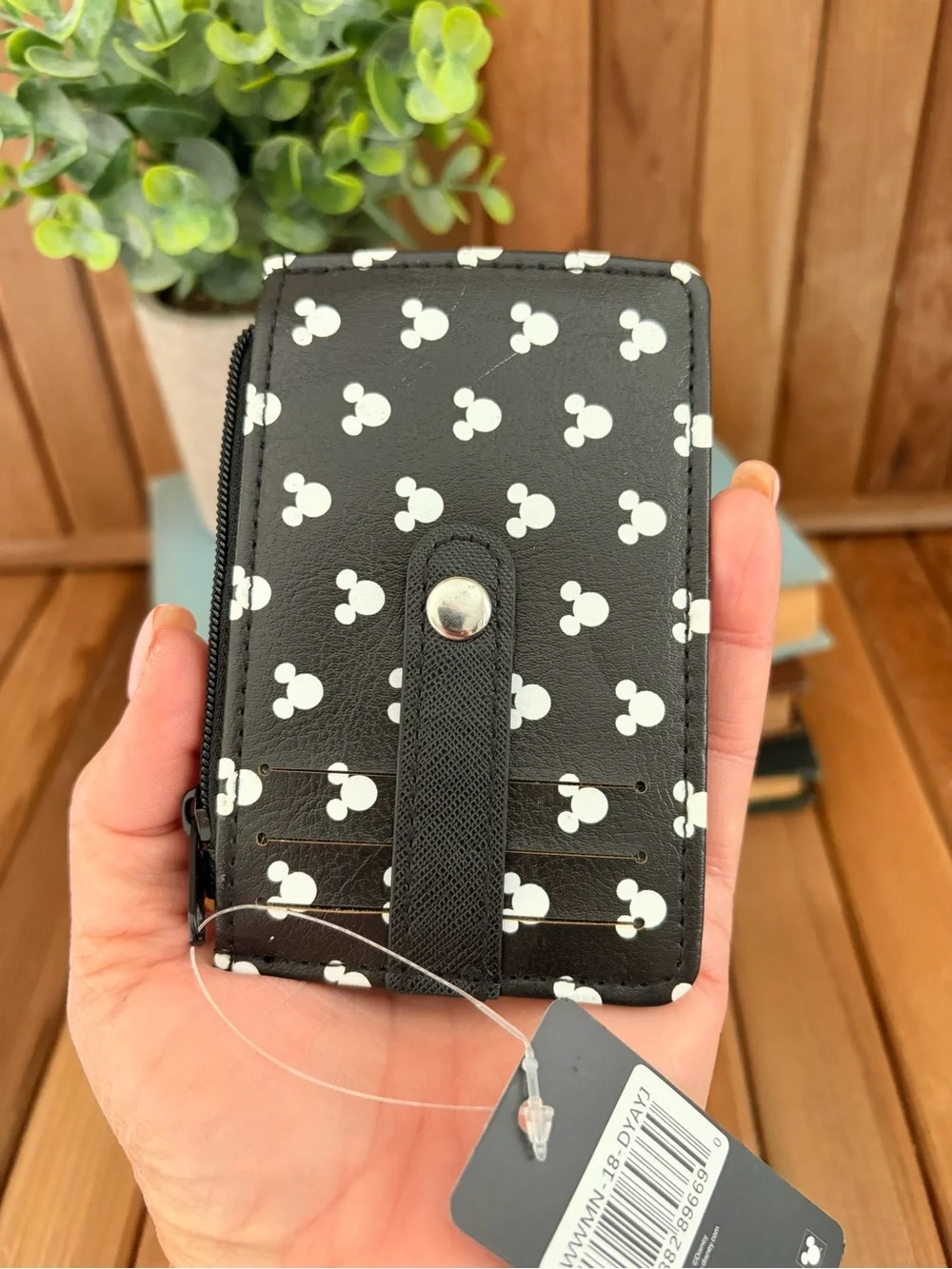 Disney Mickey Mouse Black & White Card Holder NWT
